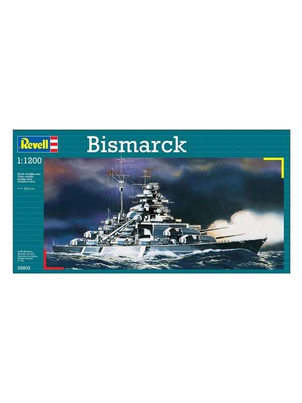 Revell Modelbouwpakket Schepen - 05802 Bismarck Ship Plastic - 1:1200 - Modelbouw