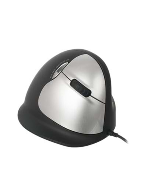 R-Go Tools R-Go HE Mouse Vertical Mouse Large Right - Ergonomische muis - 5 knoppen - Zilver