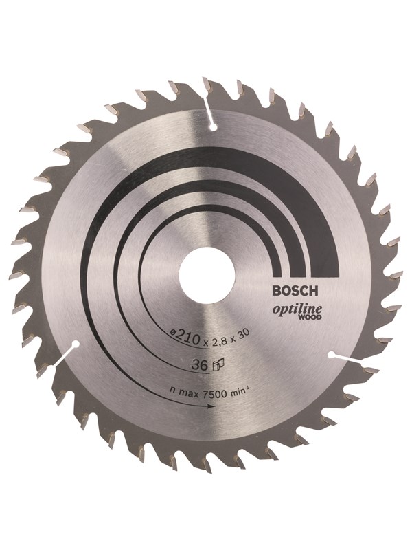 Bosch RUNDSAVKL.OPTILINE 210X2.8X30 mm 36 TDR
