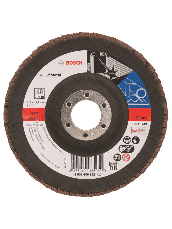 Bosch LAMELSLIBESKIVE B:MT Ø125x22MM K40 SKRÅ