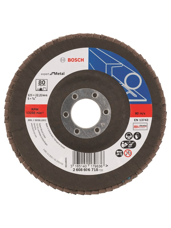Bosch LAMELSLIBESKIVE B:M 125X22MM K80 SKRÅ