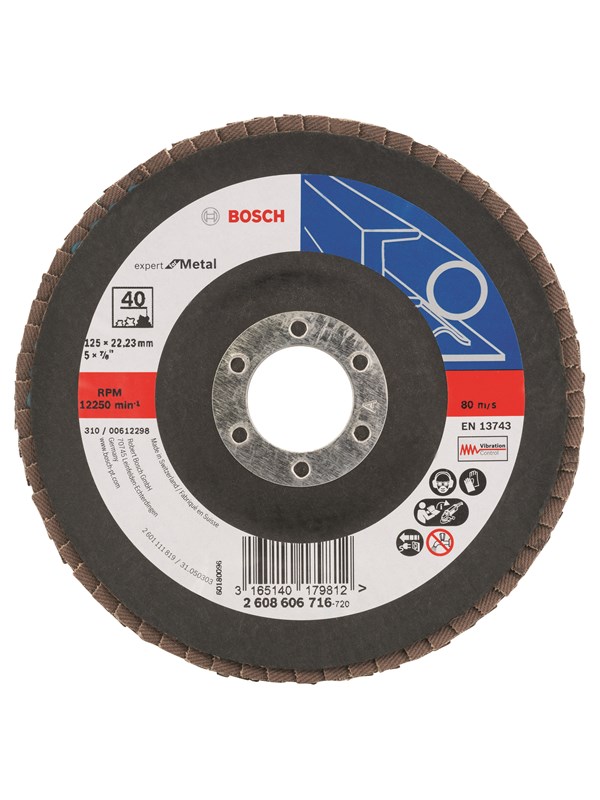 Bosch LAMELSLIBESKIVE B:M 125X22MM K40 SKRÅ