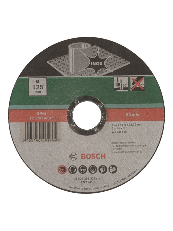 Bosch SKÆRESKIVE INOX 125X1.0MM LIGE