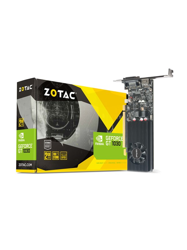 ZOTAC GeForce GT 1030 Low Profile - 2GB GDDR5 RAM - Grafische kaarten