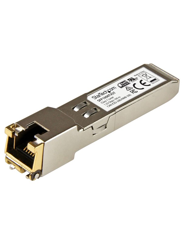 StarTech.com SFP1000TXST MSA Uncoded SFP Module 1000BASE-TX SFP to RJ45 Cat6/Cat5e 1GE Gigabit Ethernet SFP RJ-45 100m