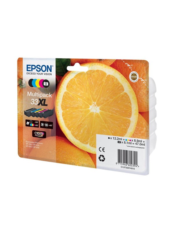 Epson 33XL Multipack - 5-pack - XL - black yellow cyan magenta photo black - original - ink cartridge