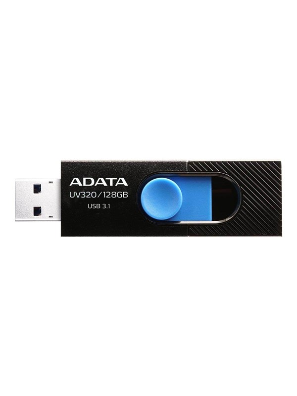 ADATA UV320 128GB USB 3.1 (3.1 Gen 2) Capacity Zwart, Blauw USB Flash Drive