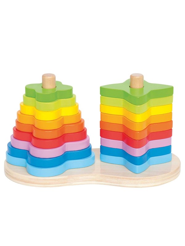 Hape Pile Tower Rainbow: Stapeltoren Regenboog