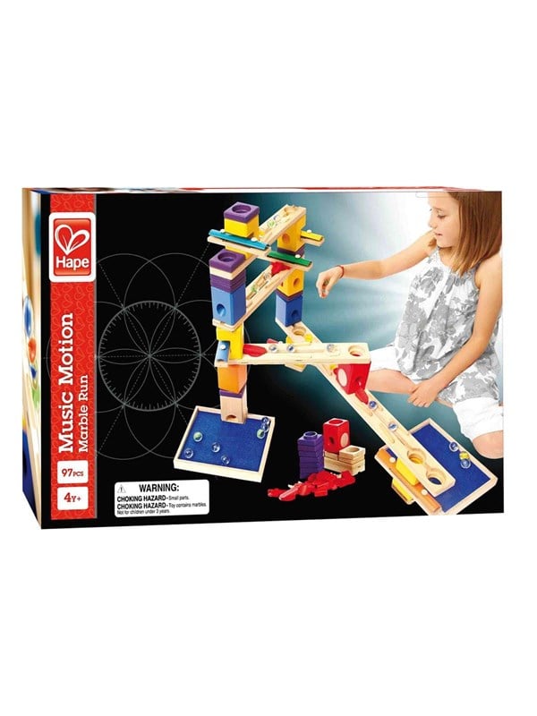 Hape Music Motion – Muzikale Knikkerbaan Uitbreidingsset voor Kinderen vanaf 4 jaar | 97 Onderdelen