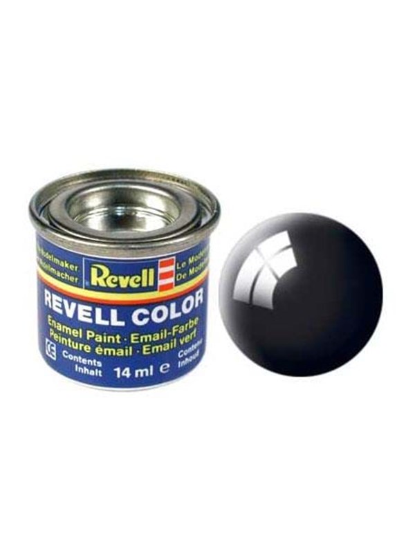 Revell Emaille verf # 07-zwart glanzend