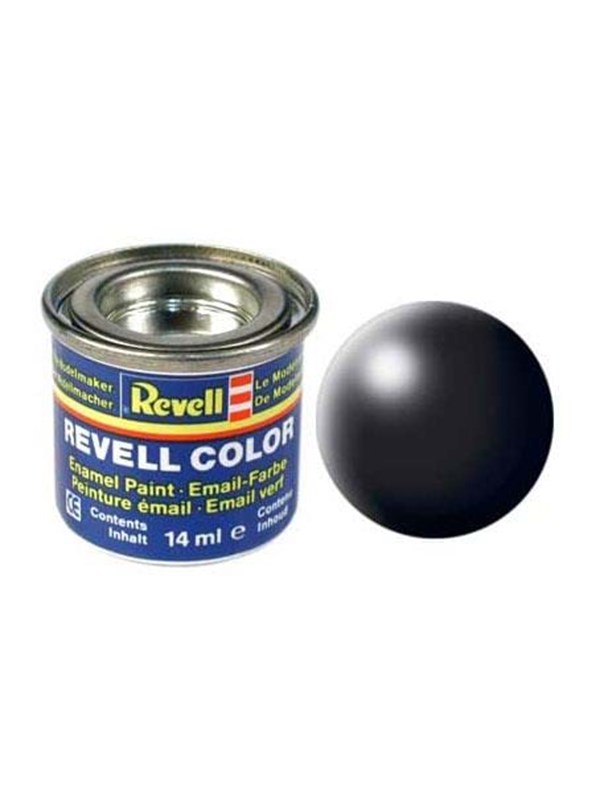 Revell Emaille verf # 302-zwart zijde mat