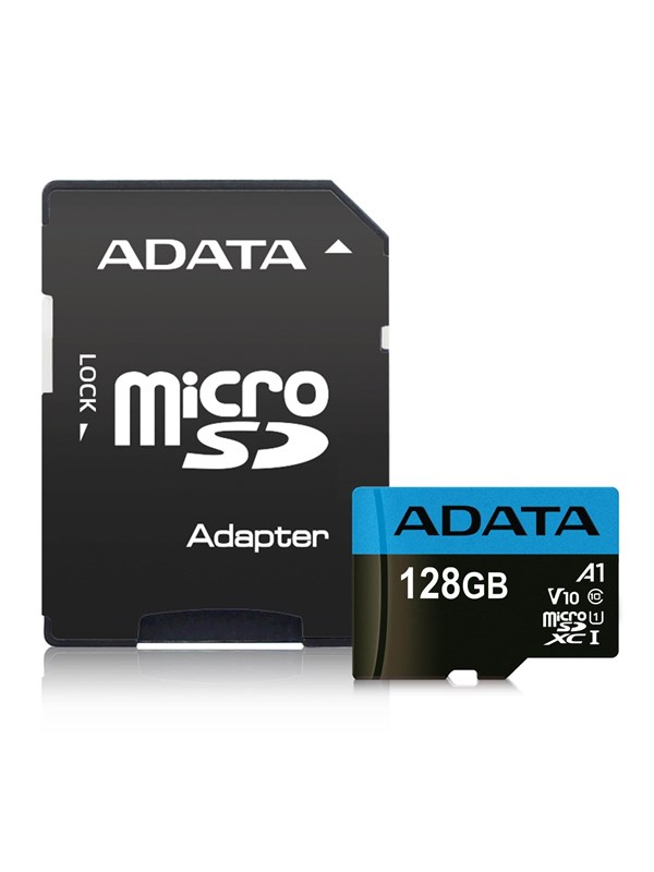Micro SD Memory Card with Adaptor Adata CLASS10 128 GB