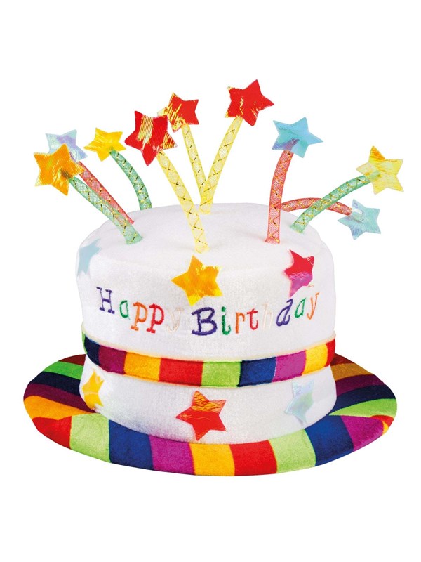 Boland - Hoed Rainbow cake 'Happy birthday' - 58 - Volwassenen - Unisex -