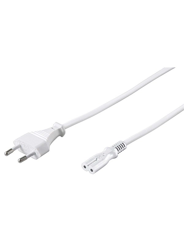 Pro Voedingskabel C7 (2 pins) - Wit - 3m - Recht