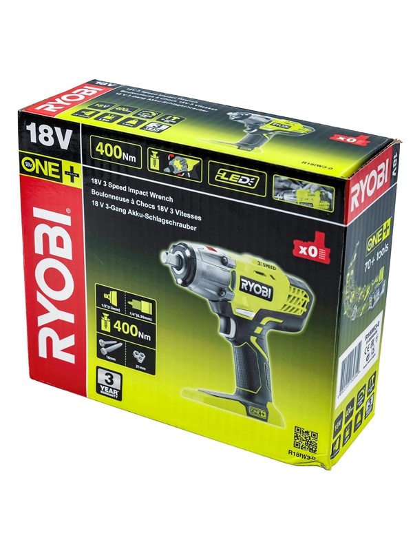 Ryobi R18IW3-0 ONE+ 18V Li-Ion Accu slagmoersleutel body - 400Nm - 1/2"