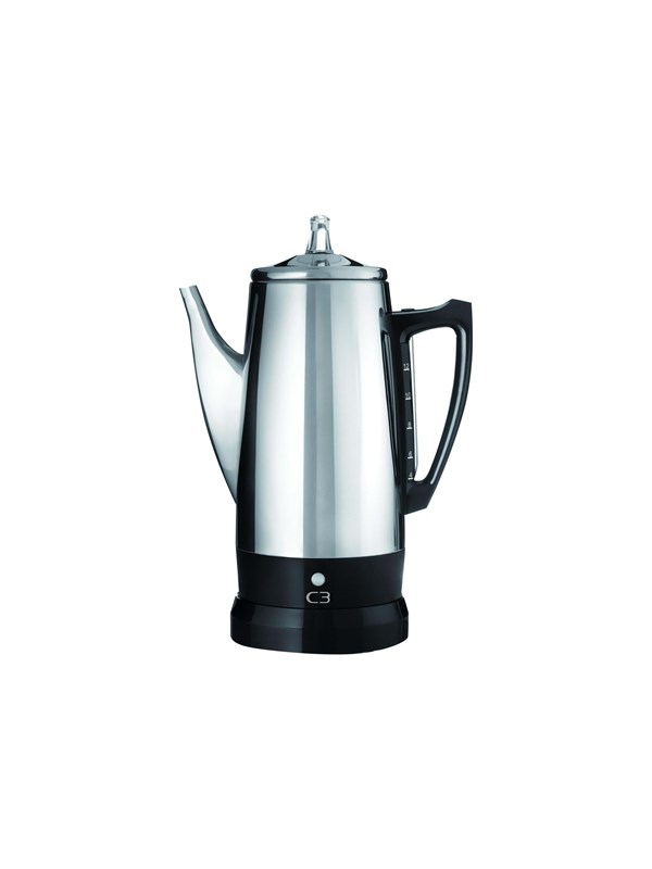 C3 Basic Eco - electric percolator - bright stainless steel