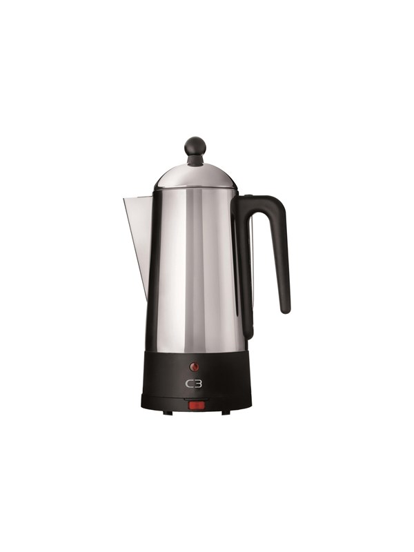 C3 Design Eco - electric percolator - black/brushed Edelstaal