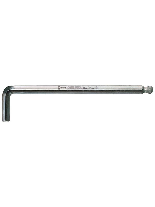 Wera l-key 950 pkl metric chrome-plated hex-plus 2.5 mm