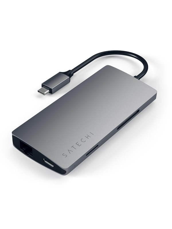 Satechi Aluminum Multi-Port AV / multimedia paneel V2 - Docking station - Ruimte Grijs