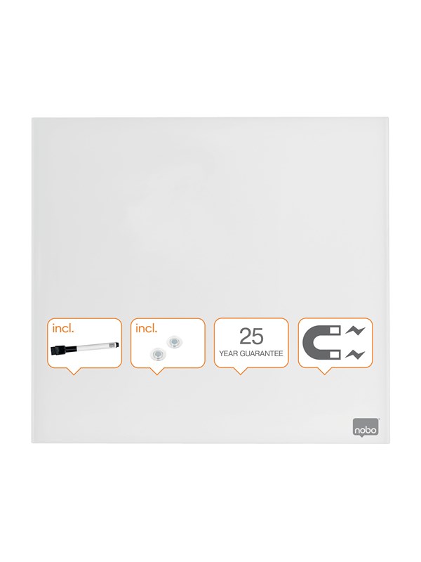 Nobo Glassboard Diamond 30x30cm Sq Wit