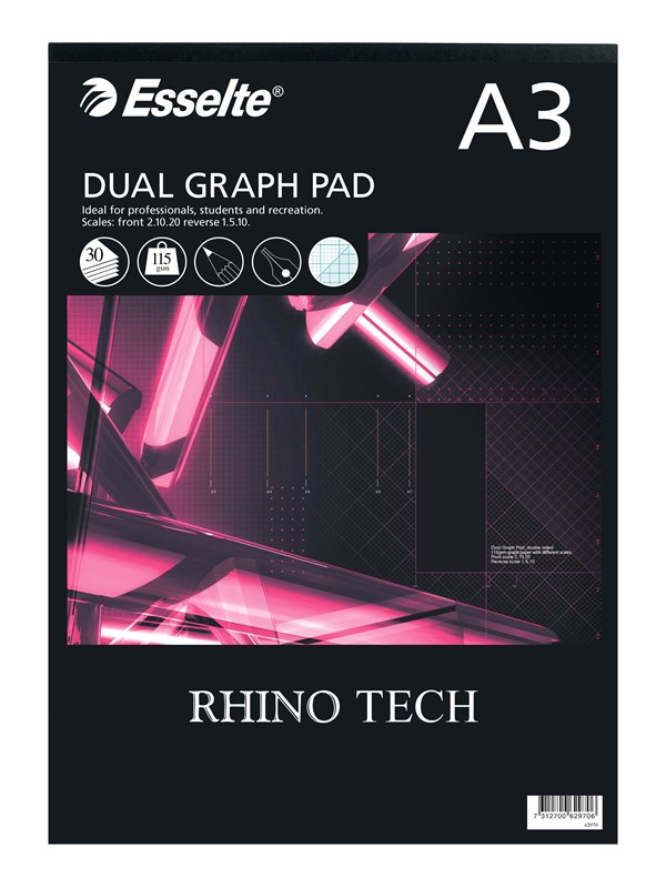 Esselte Graph pad A3 Two scales 105g/60 pages
