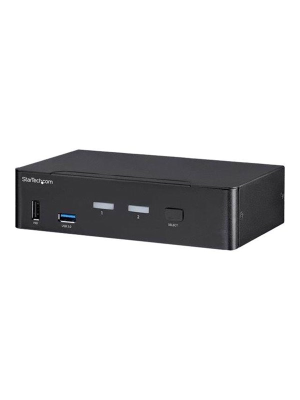 StarTech.com 2-Port DisplayPort KVM-schakelaar - 4K 60Hz - TAA Compliant - KVM / audio / USB Schakelaar - 2 ports