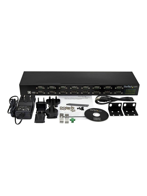 StarTech.com 16 Port USB Aan Serial adapter Hub - USB Aan RS232 Daisy Chain - Serial AV / multimedia paneel