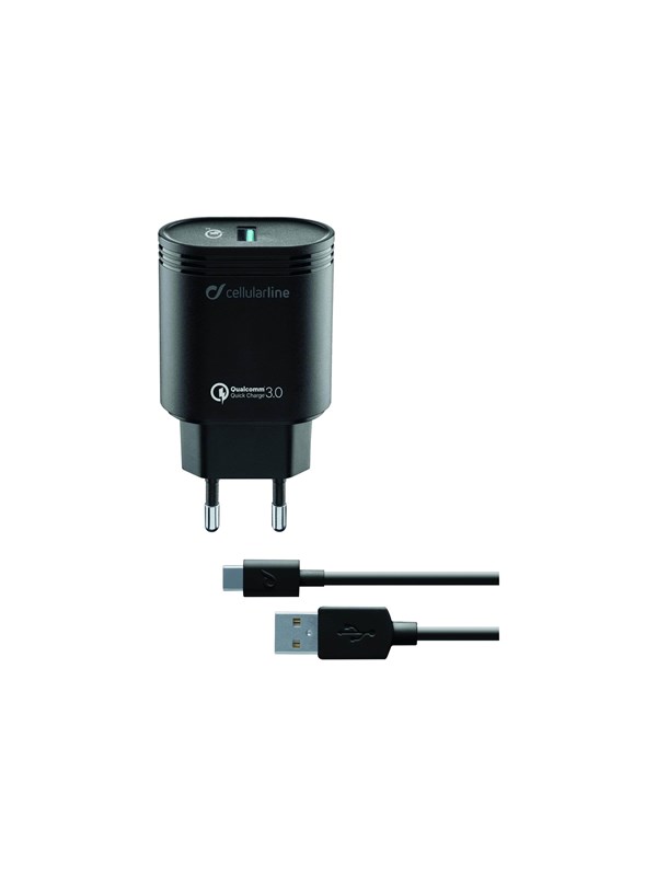 CELLULAR USB-C Charger Kit QC Zwart