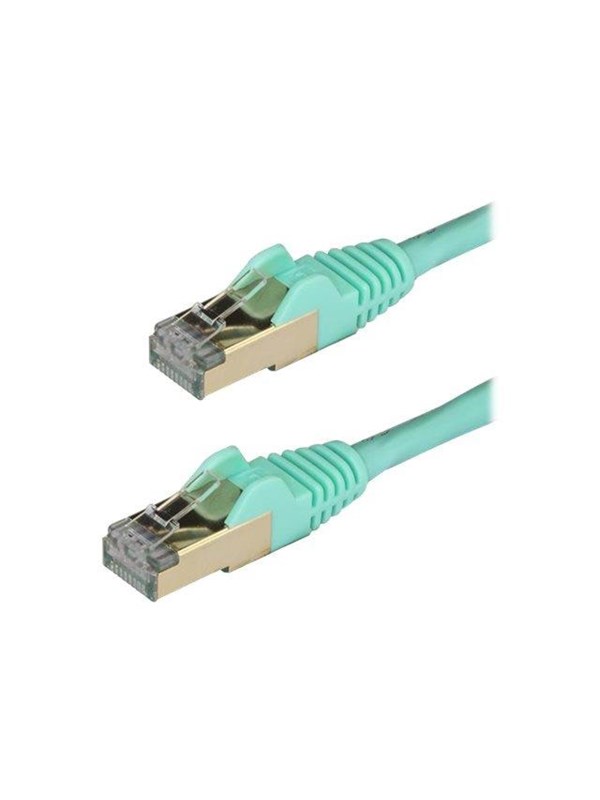 StarTech.com 2m Aqua Cat6a / Cat 6a Shielded Ethernet Patch Cable 2 m - patchkabel - 2 m - aqua - Groen - 2m