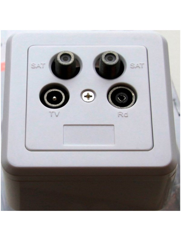 Triax Wandcontactdoos - FM/TV/SAT-Twin - Beëindigd