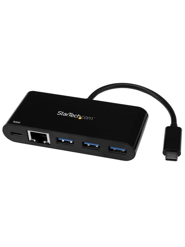 StarTech.com USB-C Aan GbE AV / multimedia paneel with 3-Port USB 3.0 Hub w/ Stroom Delivery - Netwerk AV / multimedia paneel