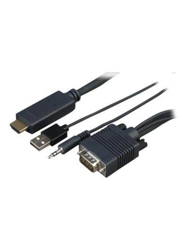 Sony CAB-VGAHDMI1 - HDMI-kabel - HDMI / VGA / audio / USB - 1 m