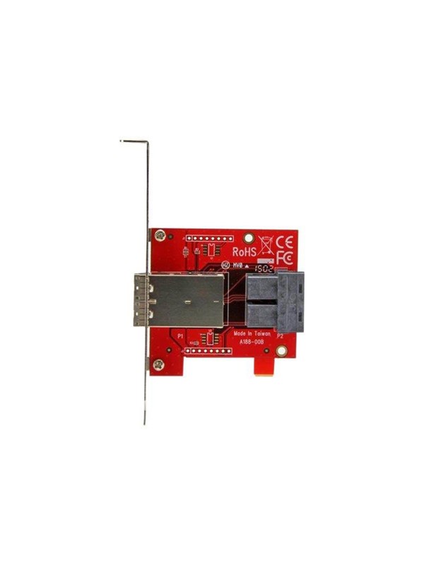 StarTech.com Mini-SAS Adapter - Dual SFF-8643 to SFF-8644 - 12Gbps - SAS internal to external panel