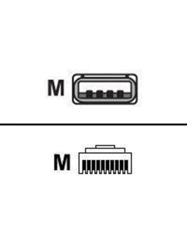 CABLE SHIELD USB SER A CONNECT 7FT STRAIGHT BC 1 2
