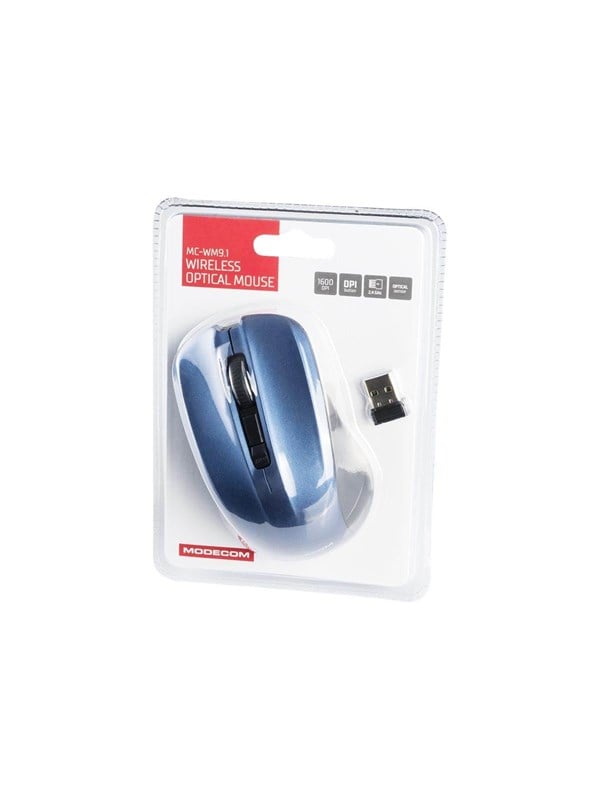 MODECOM MC-M9.1 - Muis - Optisch - 4 knoppen - Blauw