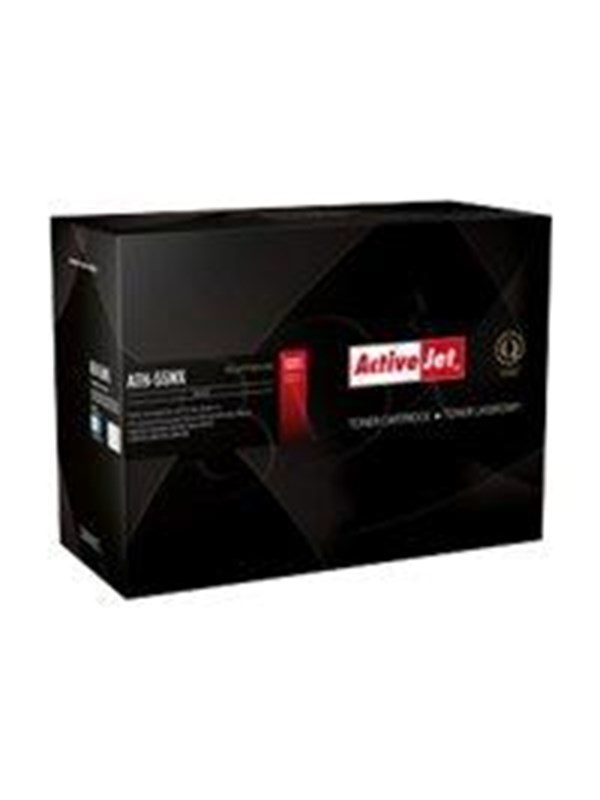 ActiveJet AT-55NX toner voor HP-printer; HP 55X CE255X, Canon CRG-724H Vervanging; Opperste; 12500 pagina's; zwart.