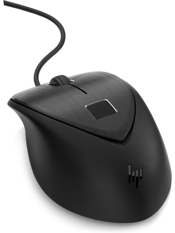 HP USB Fingerprint Mouse / 4TS44AA - Muis - Laser - 3 knoppen - Zwart