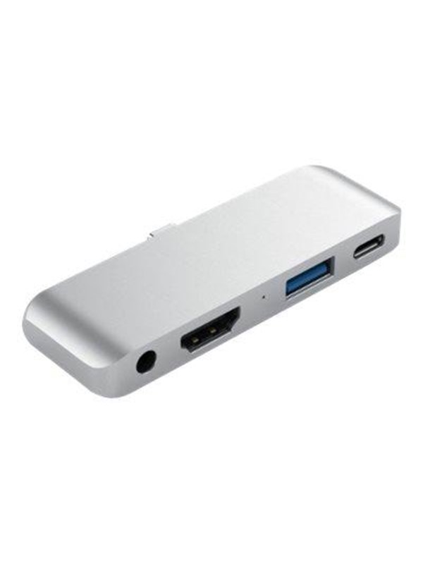 Satechi Aluminum Type-C Mobile Pro Hub AV / multimedia paneel - Docking station - Zilver