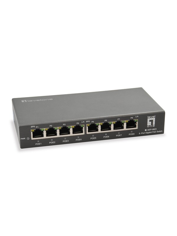 LevelOne GEP-0823 8-Port Gigabit PoE Switch (120W)