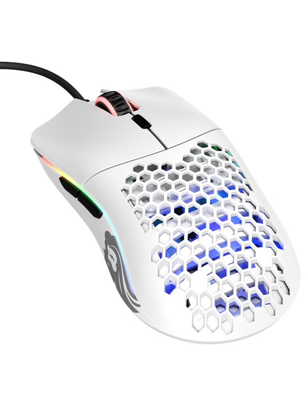 Glorious Model O - Mat wit - Gaming muis - Optisch - 6 knoppen - Wit met RGB-licht