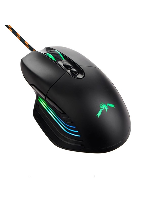 DUTZO Senshi RGB - Gaming muis - Optisch - 7 knoppen - Zwart met RGB-licht