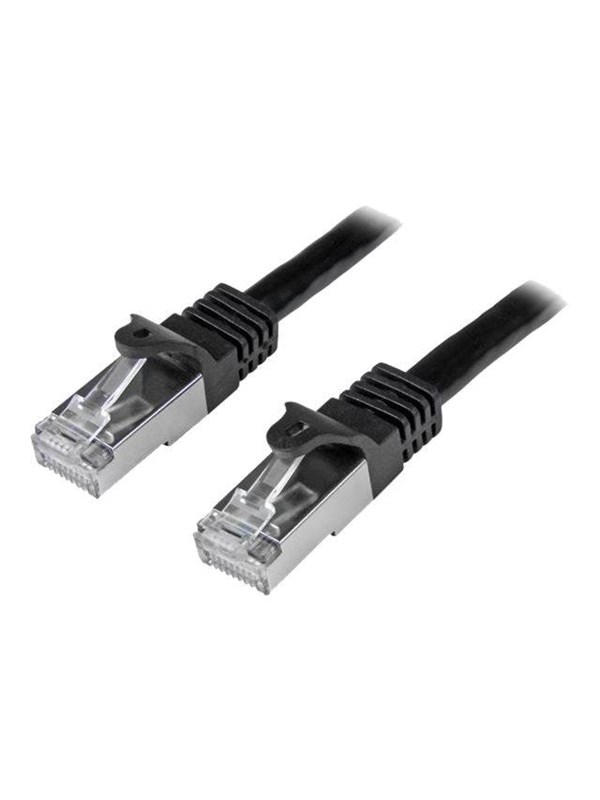 StarTech.com 1m Zwart Cat6 / Cat 6 Shielded (SFTP) Patch Cable 1 m - patch cable - 1 m - Zwart - Zwart - 1m