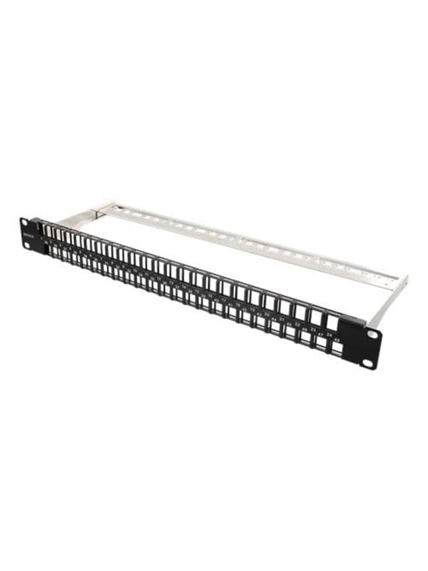 Deltaco 19" Keystone patchpaneel 48 poorten 1U al