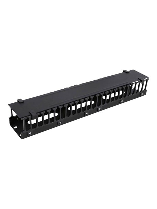 Deltaco 19" cable management metal/plastic finge
