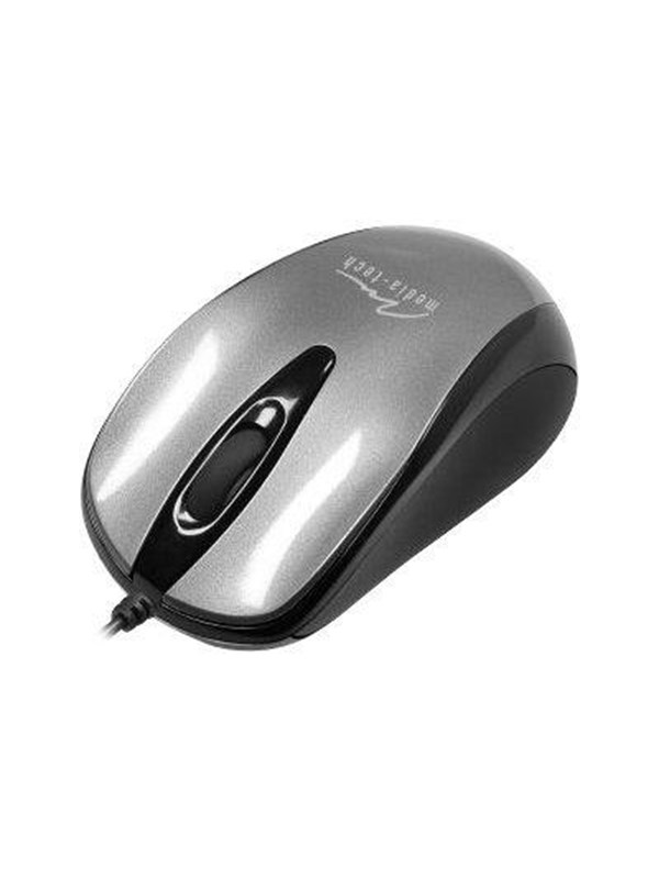 Media-Tech PLANO - Muis - Optisch - 3 knoppen - Zilver