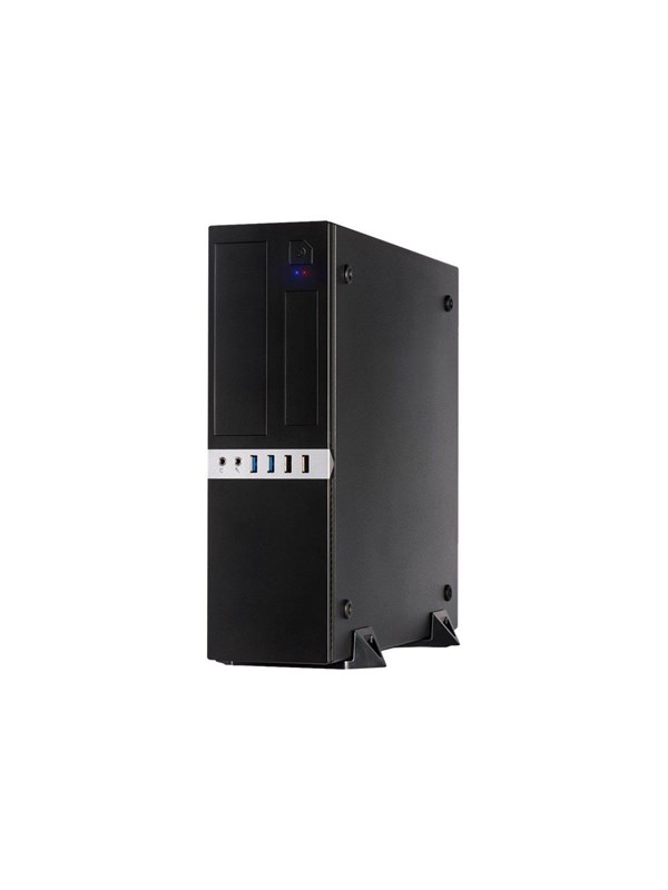 Inter-Tech IT-503 - Case - Desktop slimline - Zwart