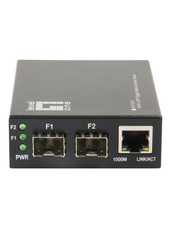 LevelOne GVT-2011 - glasvezel media converter - 10Mb LAN 100Mb LAN GigE