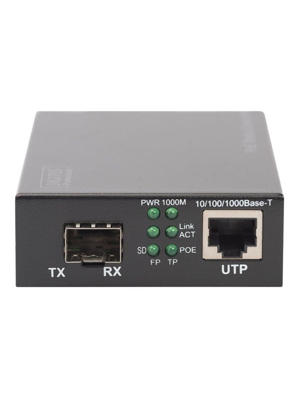 Digitus DN-82140 Mediaconverter LAN 10/100/1000 MBit/s, SFP, IEEE 802.3z 1000BASE-LX, IEEE 802.3z 1000BASE-SX 10 / 100 / 1000 MBit/s