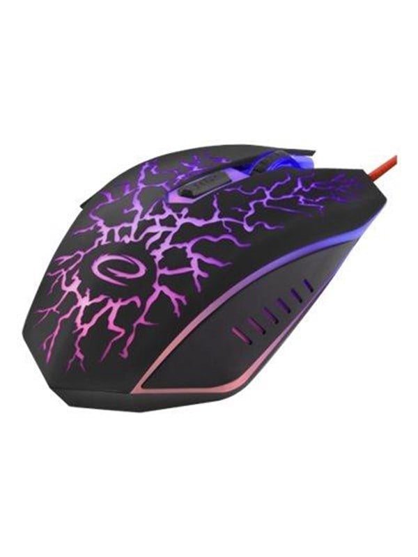 Esperanza MX211 LIGHTNING - mouse - USB - Muis - Optisch - 6 knoppen - Zwart
