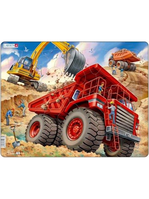 Larsen Puzzles Reusachtige kiepwagen